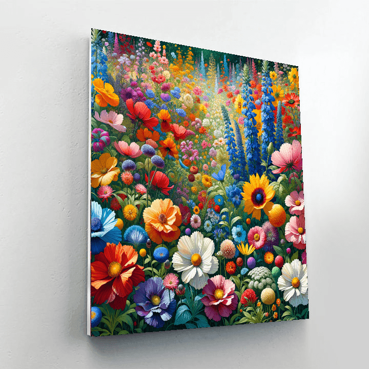 Vibrant Wildflower Garden Paint By Color