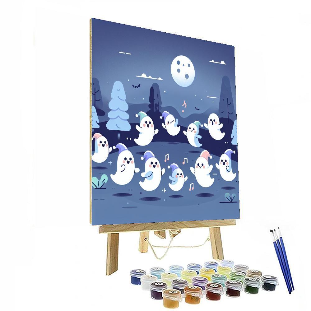 Giggling Ghost Friends Paint By Numbers