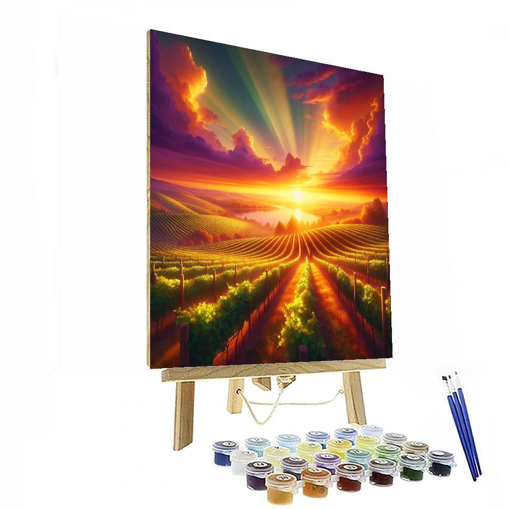 Golden Horizon Vineyard Paint By Number