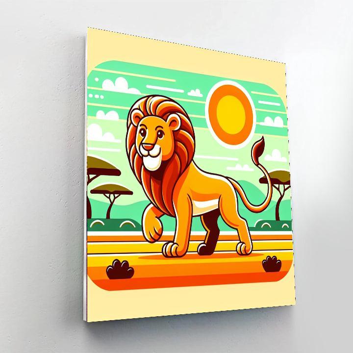 Courageous Lion Adventure Paint By Number