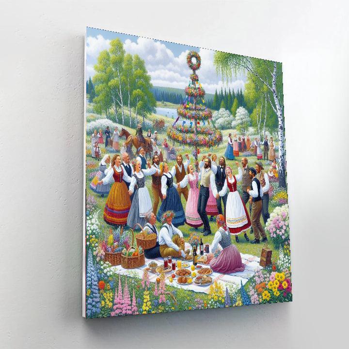 Midsummer Celebration - Stockholm Paint By Numbers Art