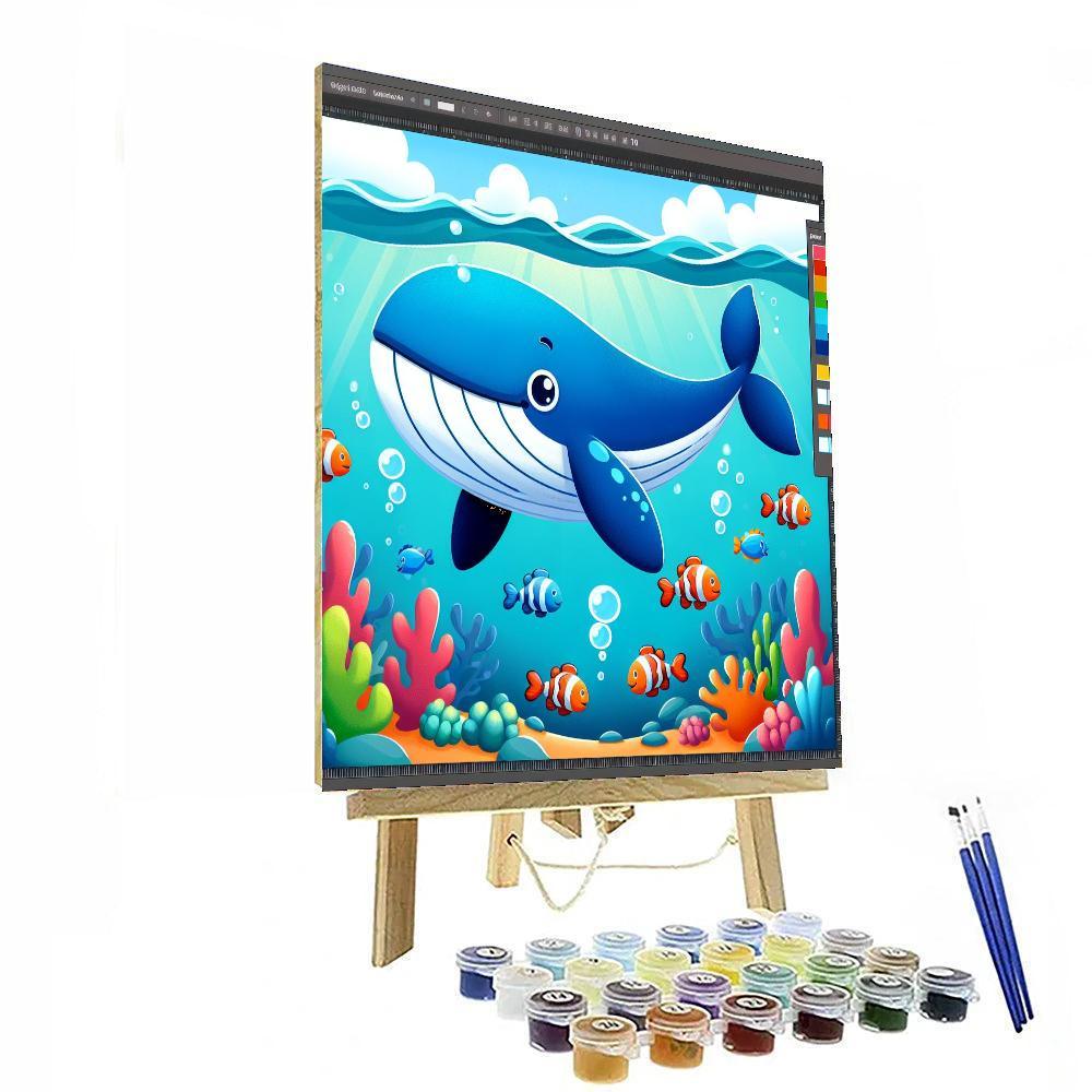 Ocean Voyage With Friendly Whales Paint By Color