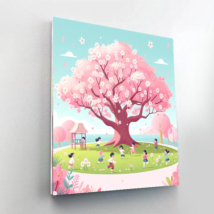Blossoming Sakura Festival Painting By Numbers Kit