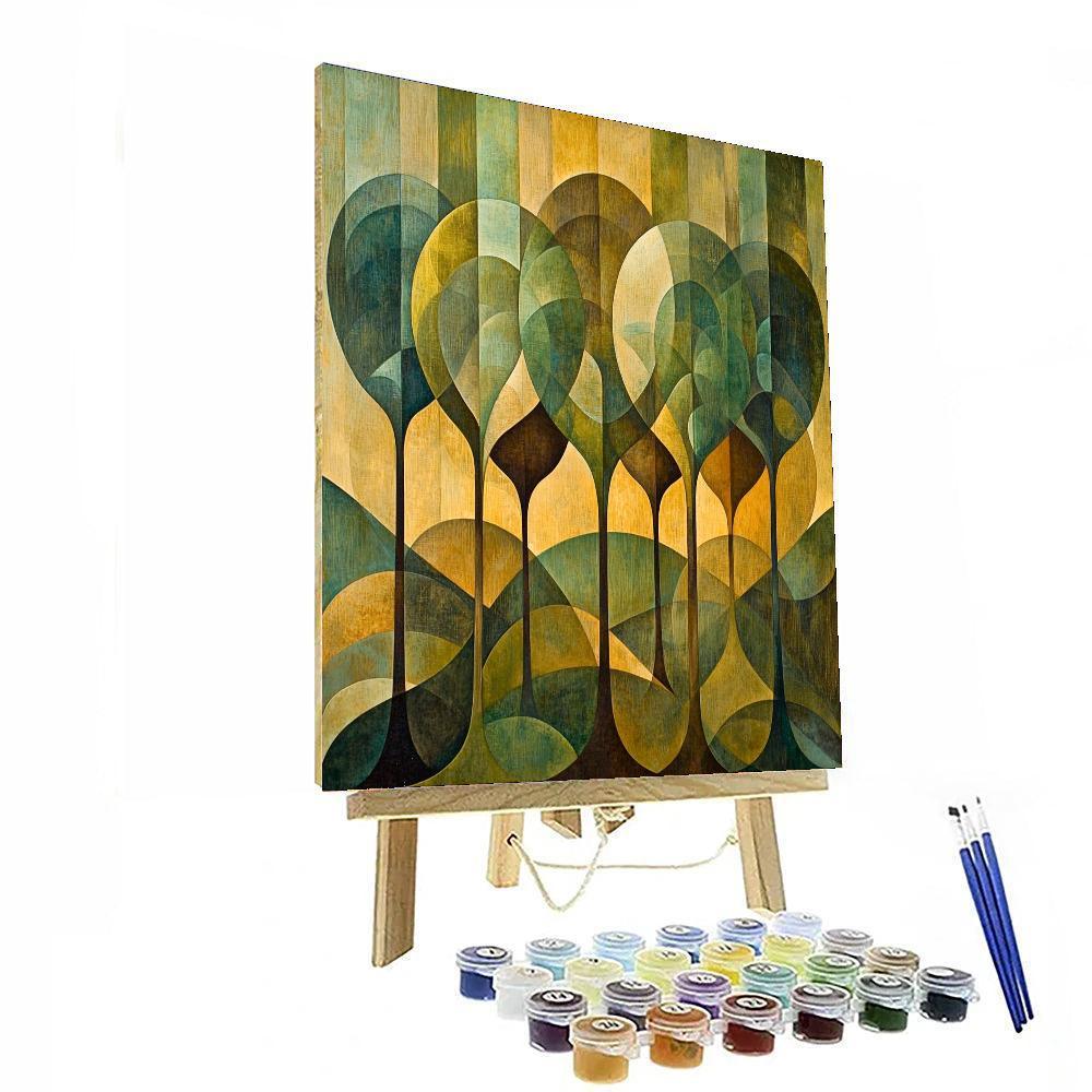 Leonardo Da Vinci Inspired Tranquil Woods  Paint By Number