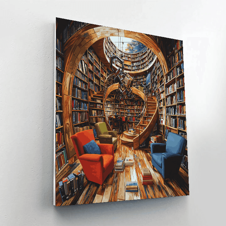 The Last Bookstore Painting Number Kit