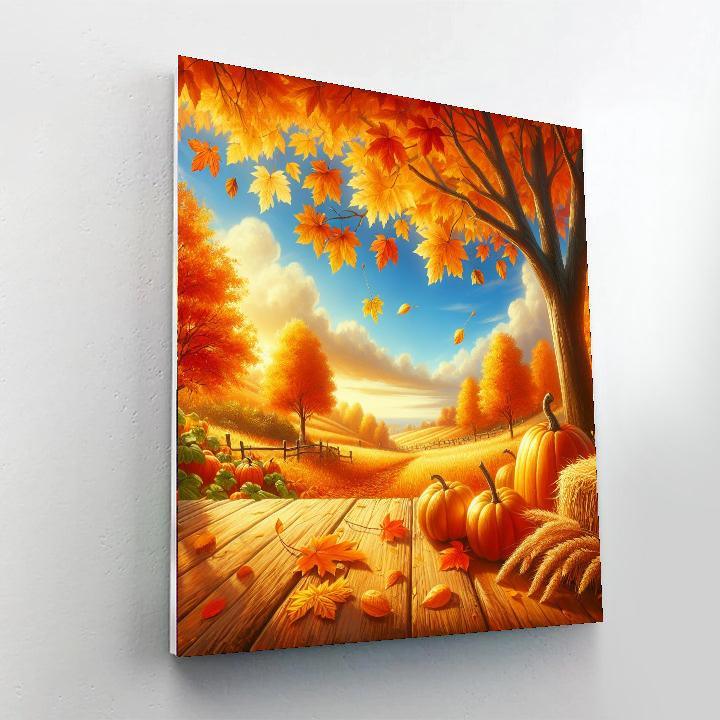 Autumn's Golden Beauty DIY Paint By Numbers