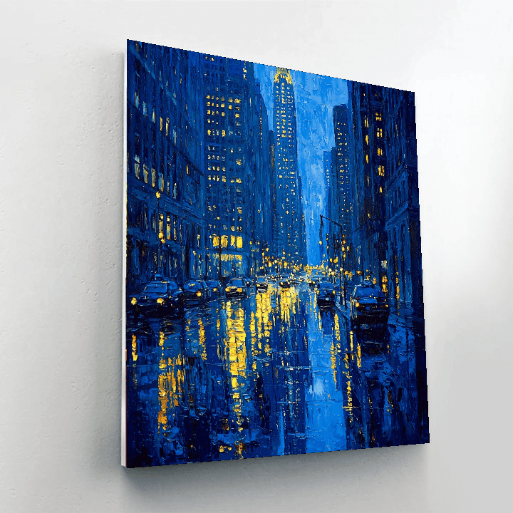 Edward Hopper Inspired Urban Nightlights  DIY Paint By Numbers