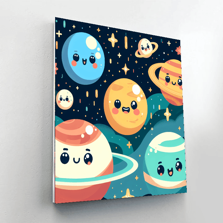 Space Journey With Planet Pals Paint By Number