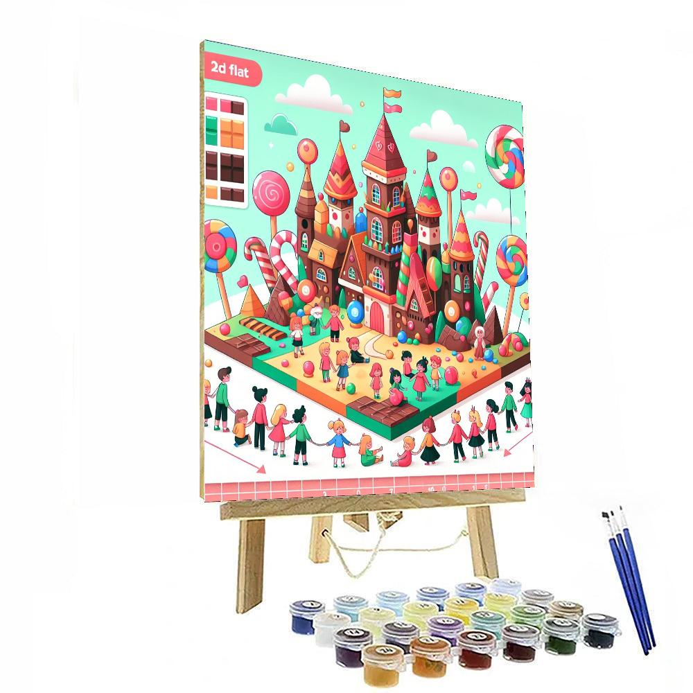 Candy Castle Capers Paint By Numbers Art