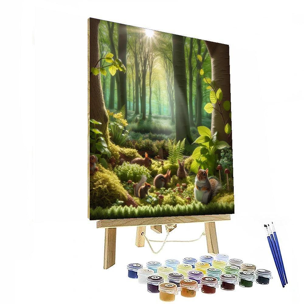 Charming Woodland Nook Numbered Painting Kits