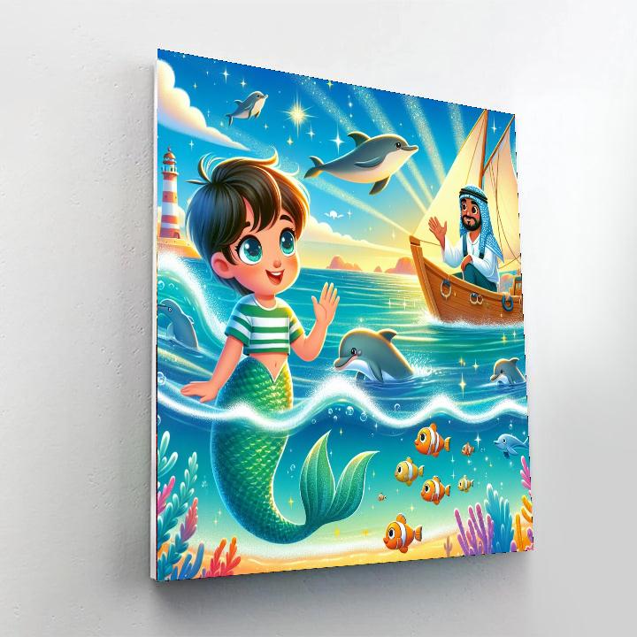 Fantasy Mermaid Voyage Painting Number Kit