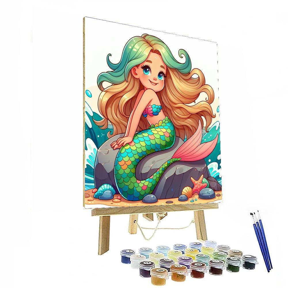 Charming Little Mermaid Paint By Numbers Art