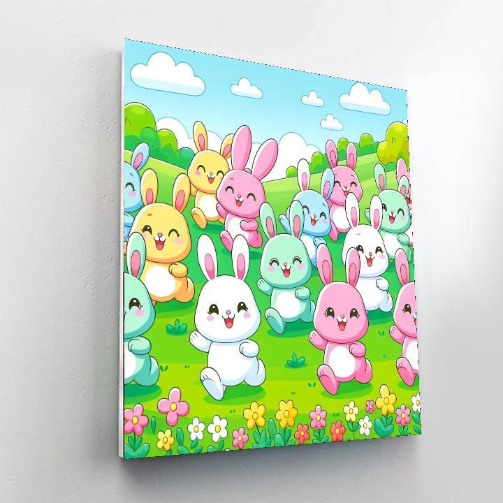 Cuddly Bunny Parade Painting By Numbers Kit