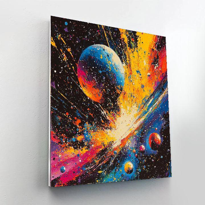 Jackson Pollock Inspired Celestial Body Collage  Paint By Numbers