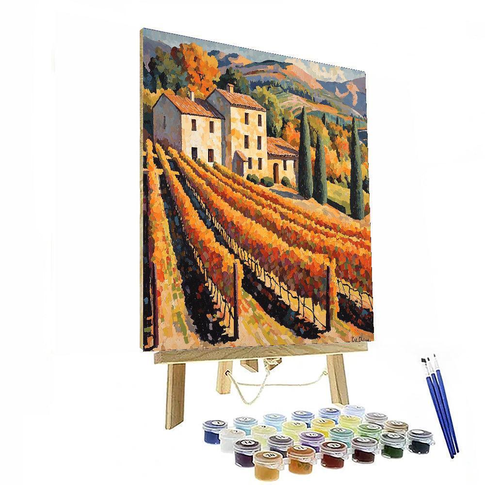 Paul Cézanne Inspired Serenade Of Autumn Vines  Painting By Numbers Kit