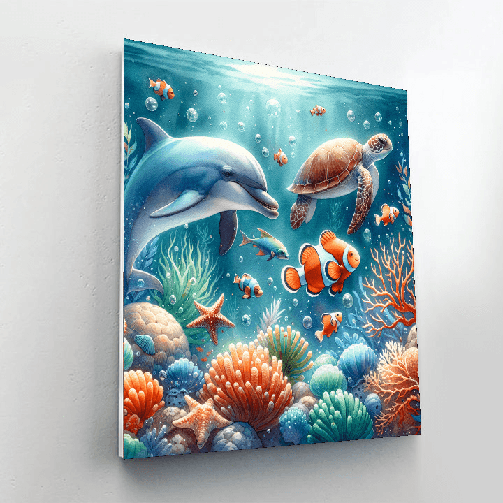 Underwater Friends - DIY Painting By Numbers Kit