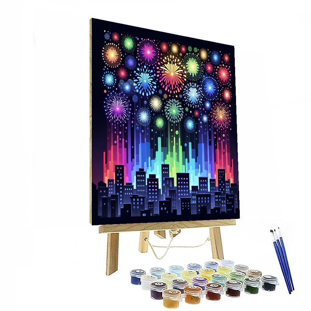 Brilliant Fireworks Show Painting Number Kit