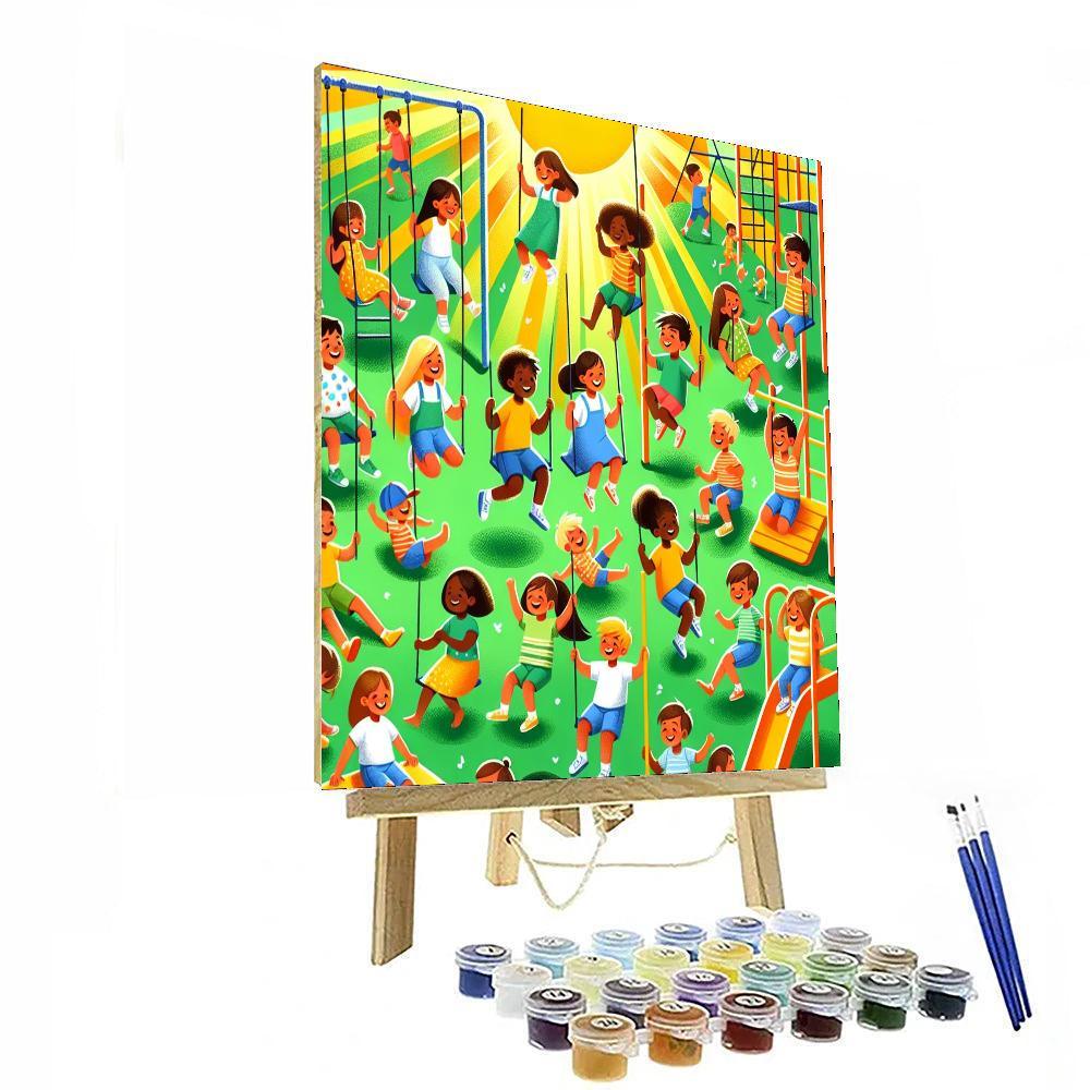 Sunny Playground Fun DIY Paint By Numbers