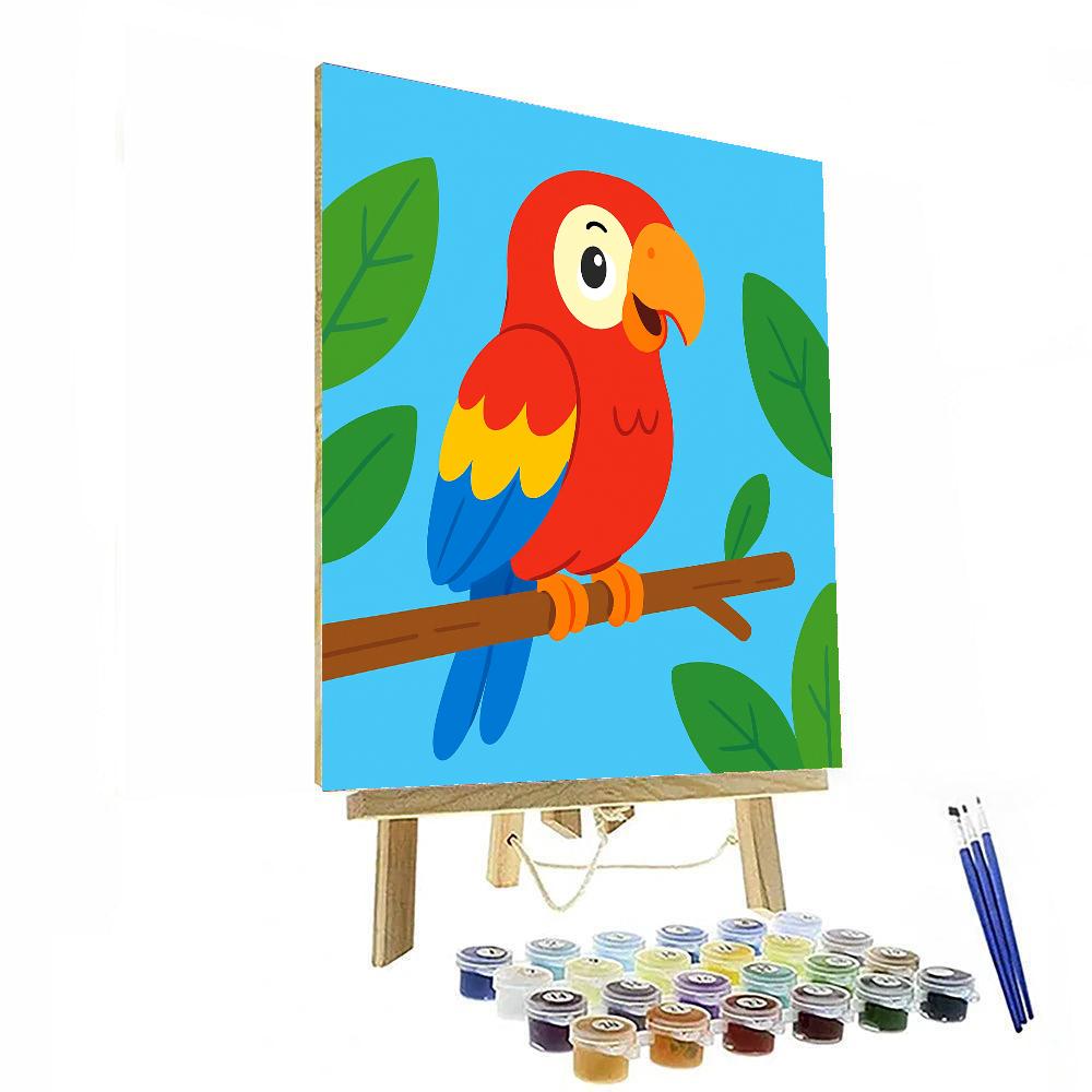 Radiant Parrot Paint By Numbers