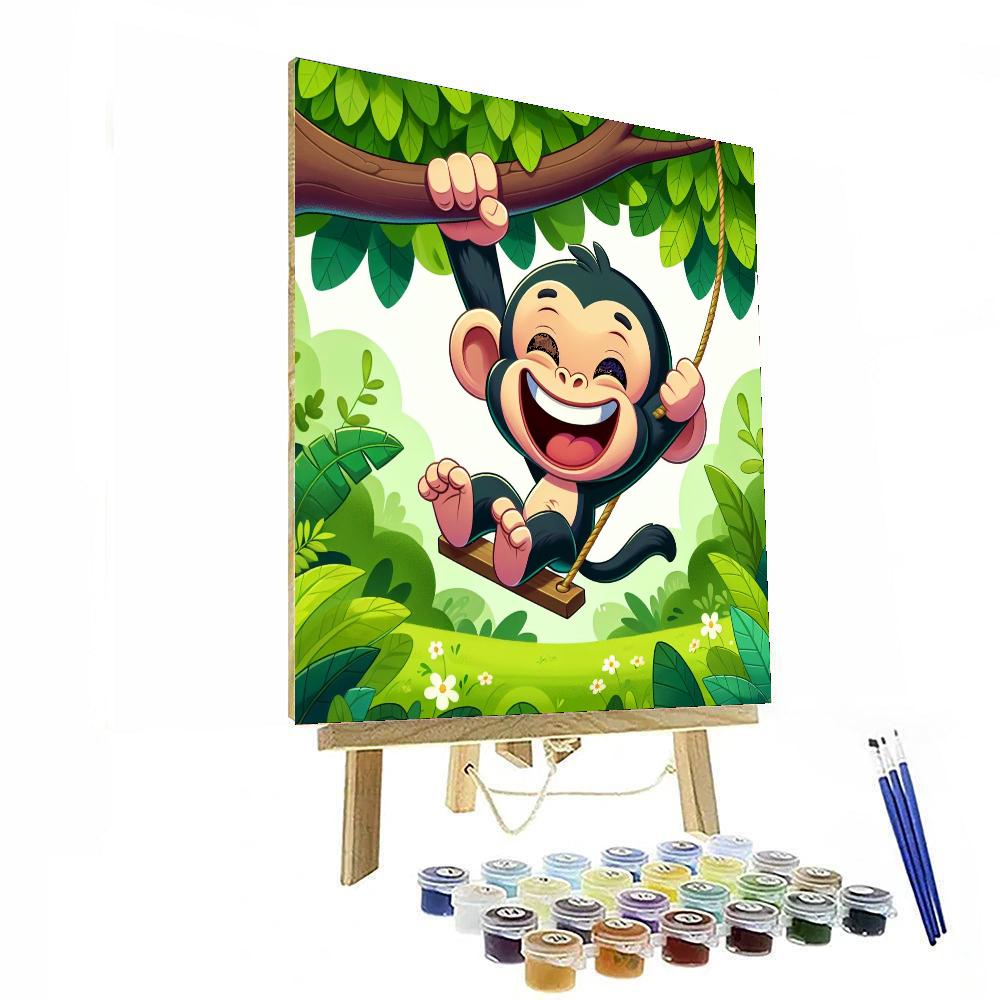 Cheery Chimpanzee Paint By Color