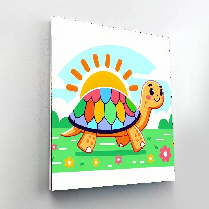 Lively Tortoise Paint By Number