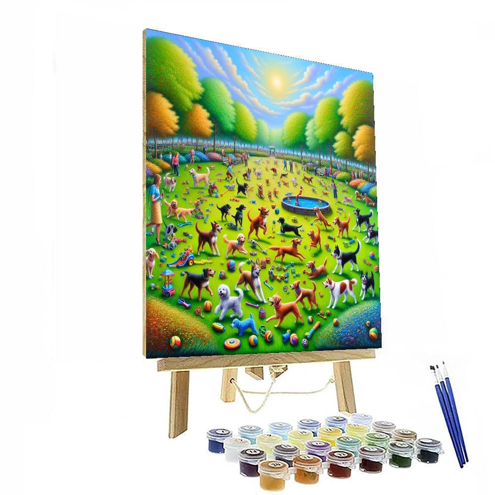 Dog's Delightful Day Painting By Numbers Kit