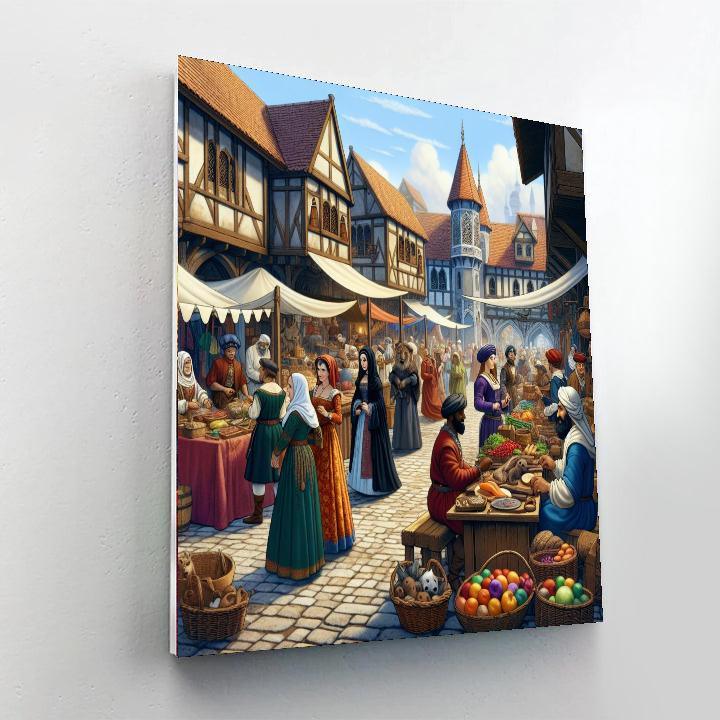 Renaissance Village Paint By Numbers Art