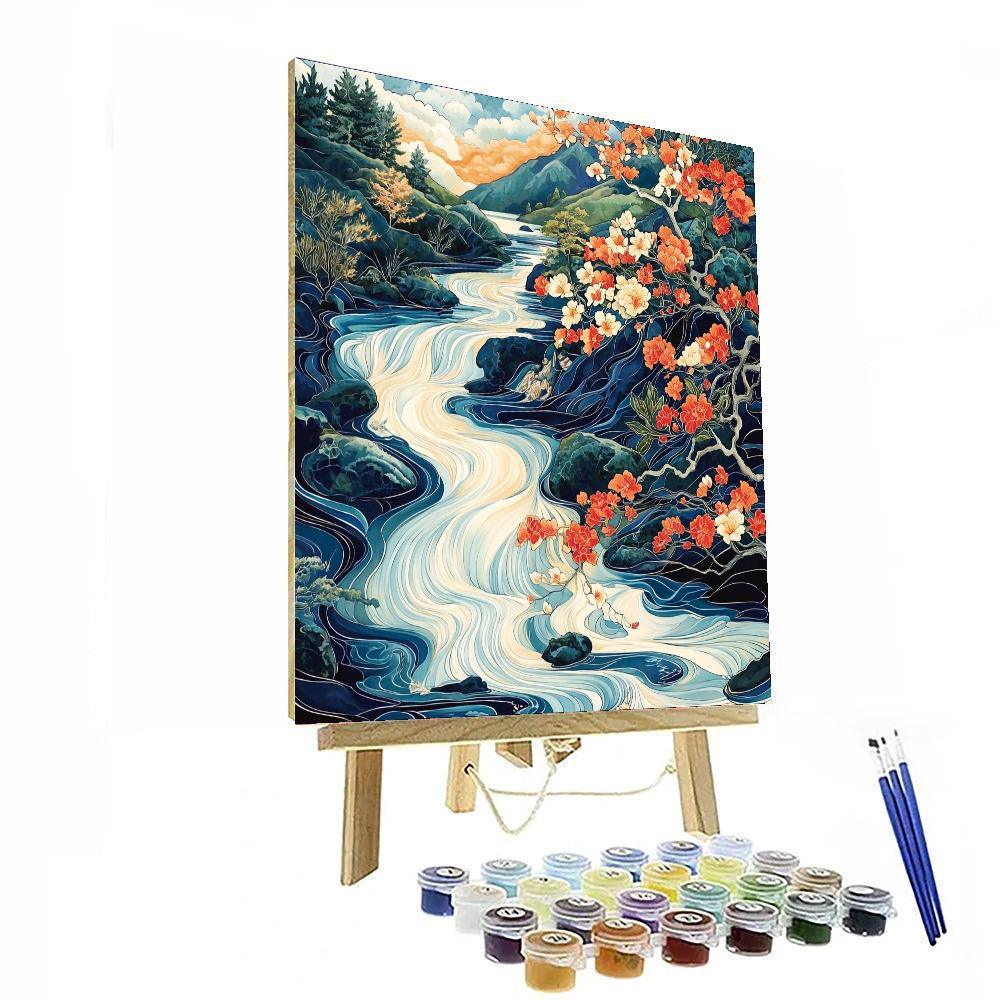 Alphonse Mucha Inspired Dreamscape Of Ornamental Grace  Paint By Numbers Kits