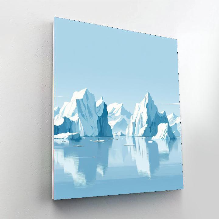 Nordic Iceberg Tranquility Painting Number Kit