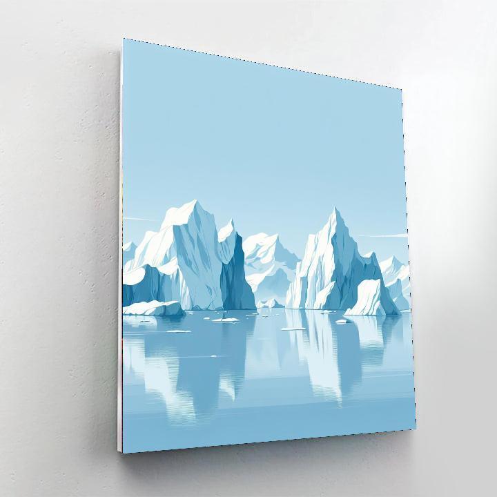 Nordic Iceberg Tranquility Painting Number Kit