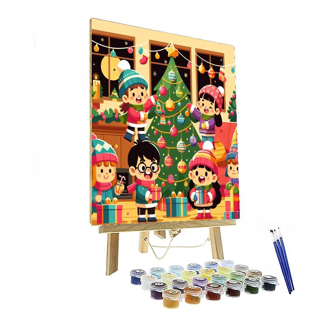Lively Holiday Celebration Number Painting