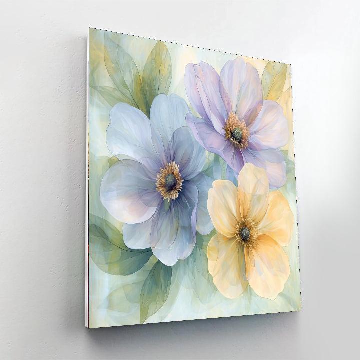 Leonardo Da Vinci Inspired Translucent Flora  Paint By Number