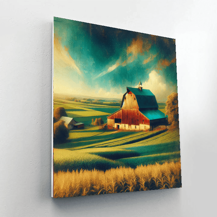 Rustic Farmstead Tranquility Paint By Color