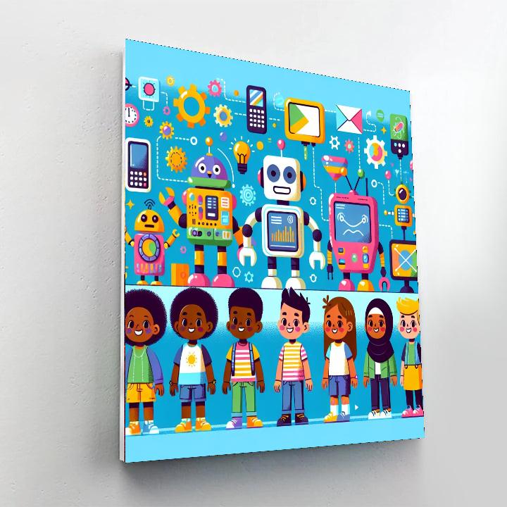 Robots And Gadgets DIY Paint By Numbers