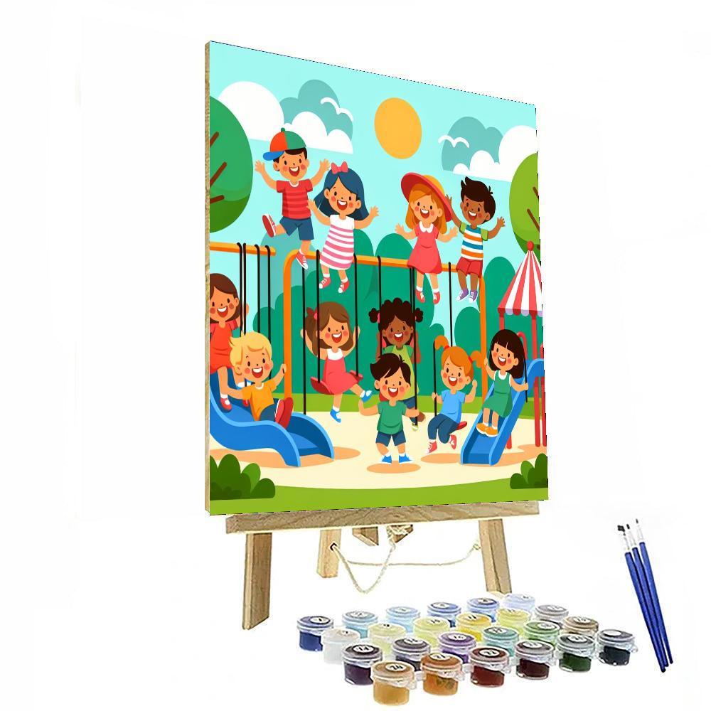 Sunny Day At The Playground DIY Paint By Numbers