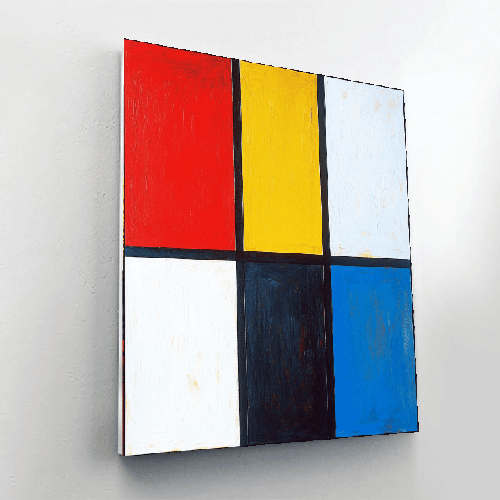 Piet Mondrian Inspired Abstract Horizons  Painting By Numbers Kit