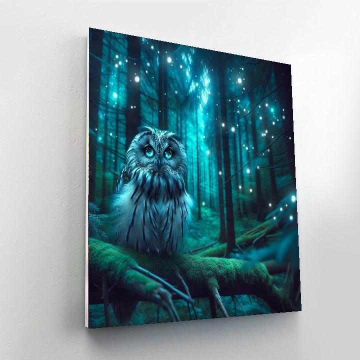 Starry-eyed Owl In Enchanted Woods Painting By Numbers Kit
