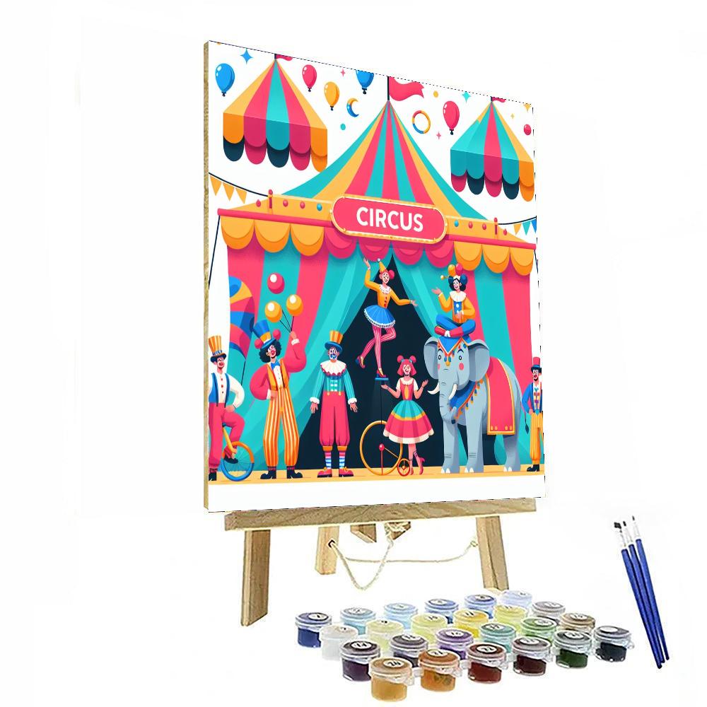 Exciting Circus Spectacle Paint By Numbers Art