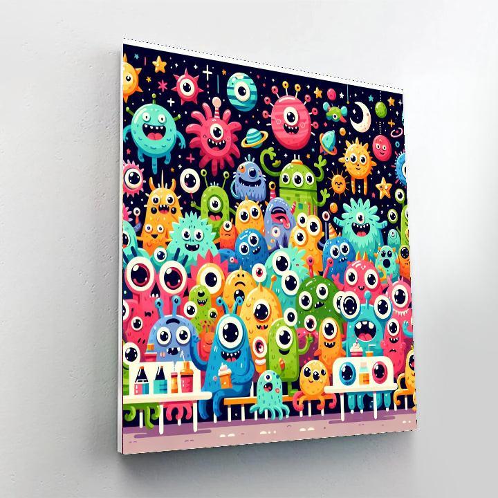 Space Monster Mayhem Painting By Numbers Kit