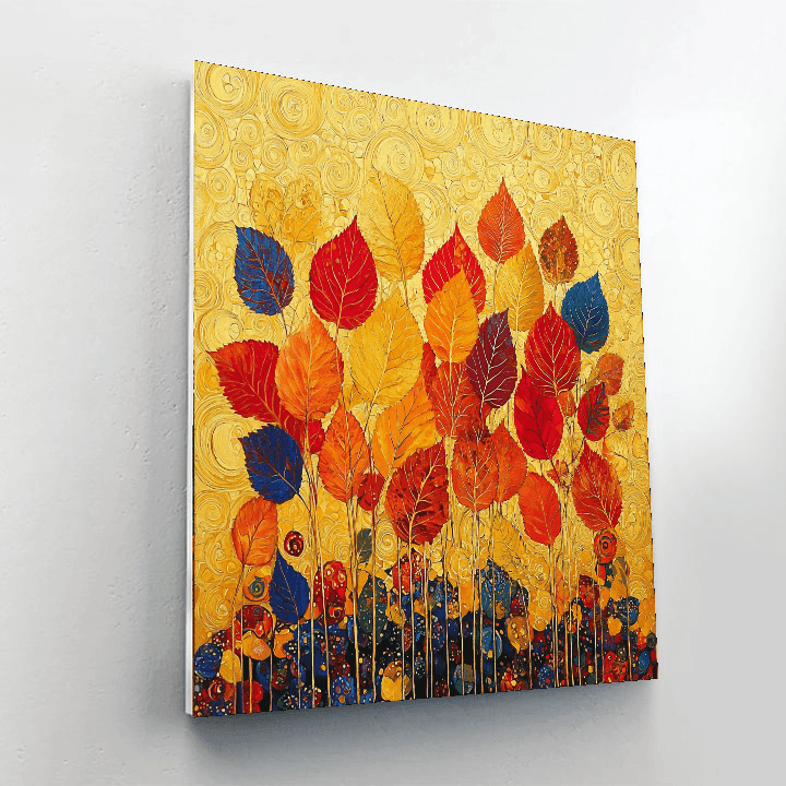 Gustav Klimt Inspired Melodies Of Autumn  Paint By Numbers Art
