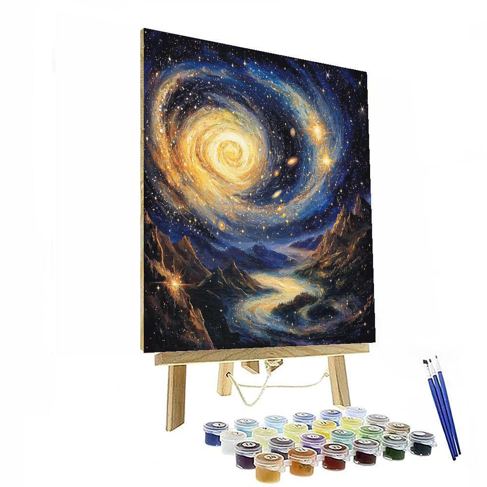 Leonardo Da Vinci Inspired Celestial Dreams Unveiled  Painting Number Kit