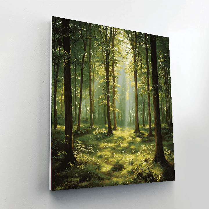 Caspar David Friedrich Inspired Majestic Forest Glade  Paint By Number