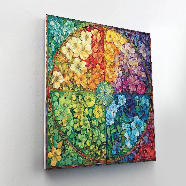 Alphonse Mucha Inspired Luminous Cascade Of Seasons  Paint By Number