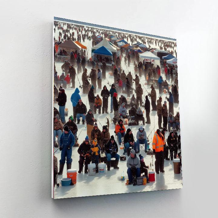 Harvey's Lake Ice Fishing Festival - Pennsylvania, Usa Numbered Painting Kits