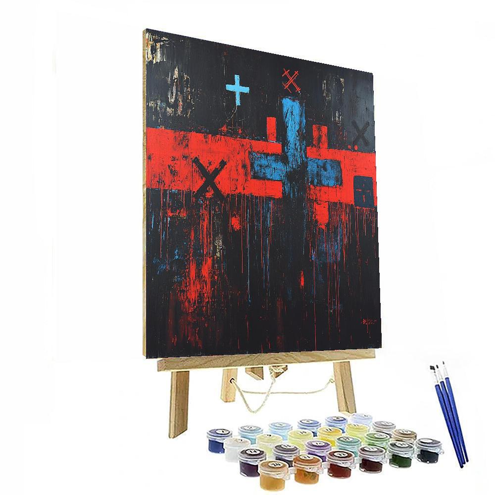 Jean-Michel Basquiat Inspired Societal Reflections  Paint By Numbers Kits