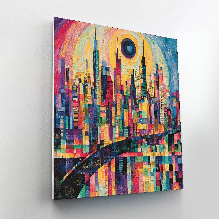 Wassily Kandinsky Inspired City Lights Harmony  Painting By Numbers Kit