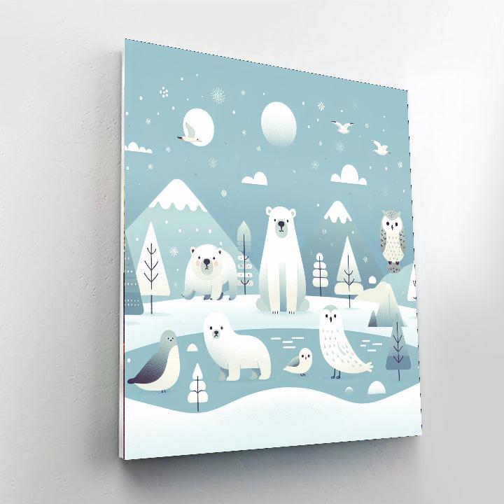 Artic Animals Adventure Number Painting