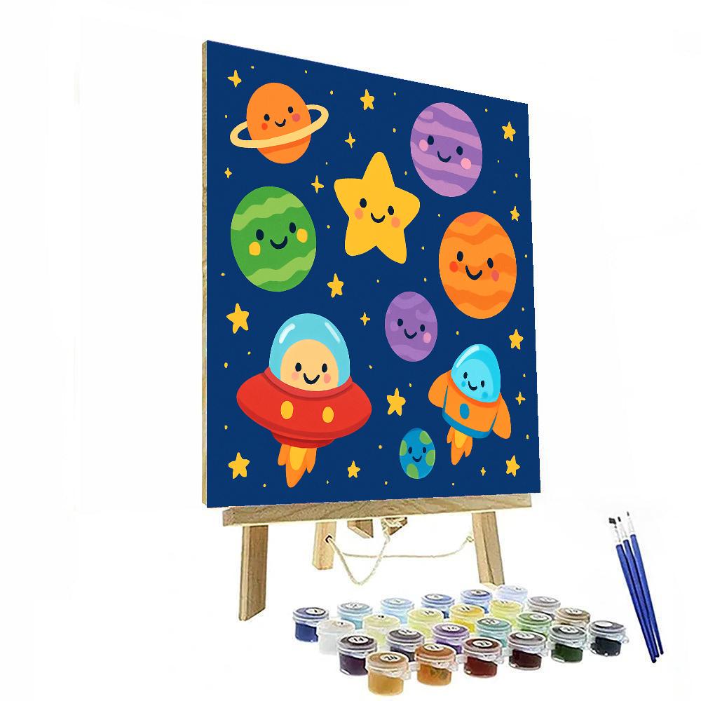 Dazzling Stars And Planets Painting By Numbers Kit