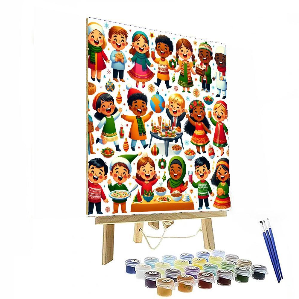 Vibrant Holiday Celebrations Number Painting