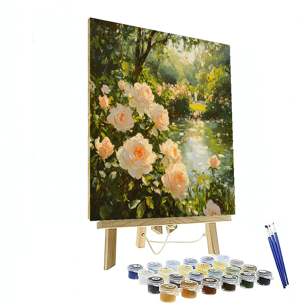 Claude Monet Inspired Monet's Rose Garden  Painting By Numbers Kit